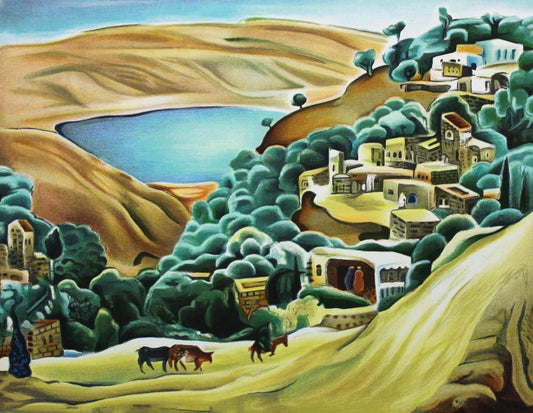 Nachum Gutman- Original Lithograph "Tiberias 1920"