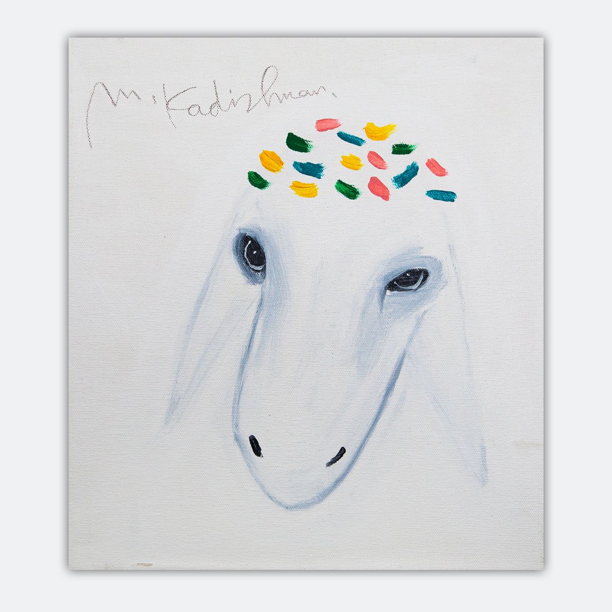 Menashe Kadishman- Original Acrylic on Canvas "Untitled"