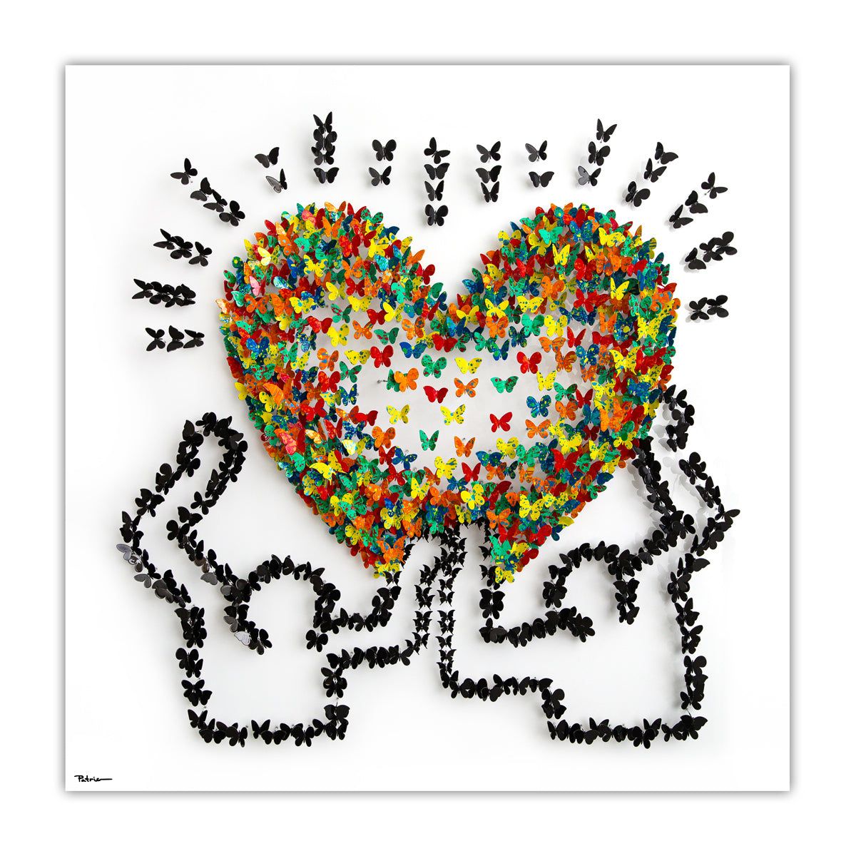 Patricia Govezensky- Original 3D Metal Art on Wood "In One's Heart"