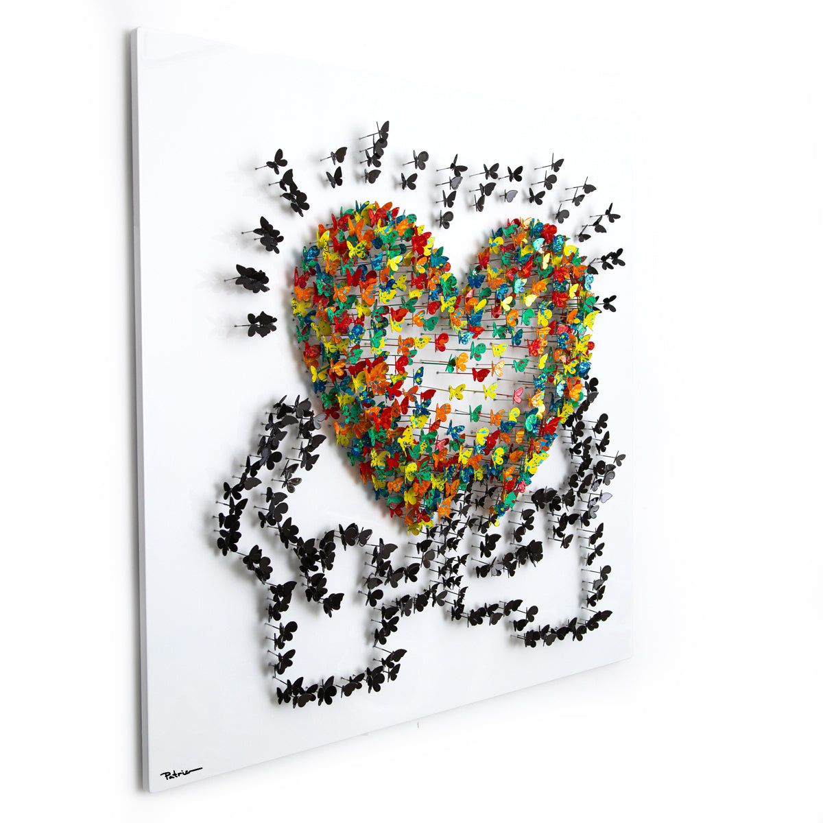 Patricia Govezensky- Original 3D Metal Art on Wood "In One's Heart"