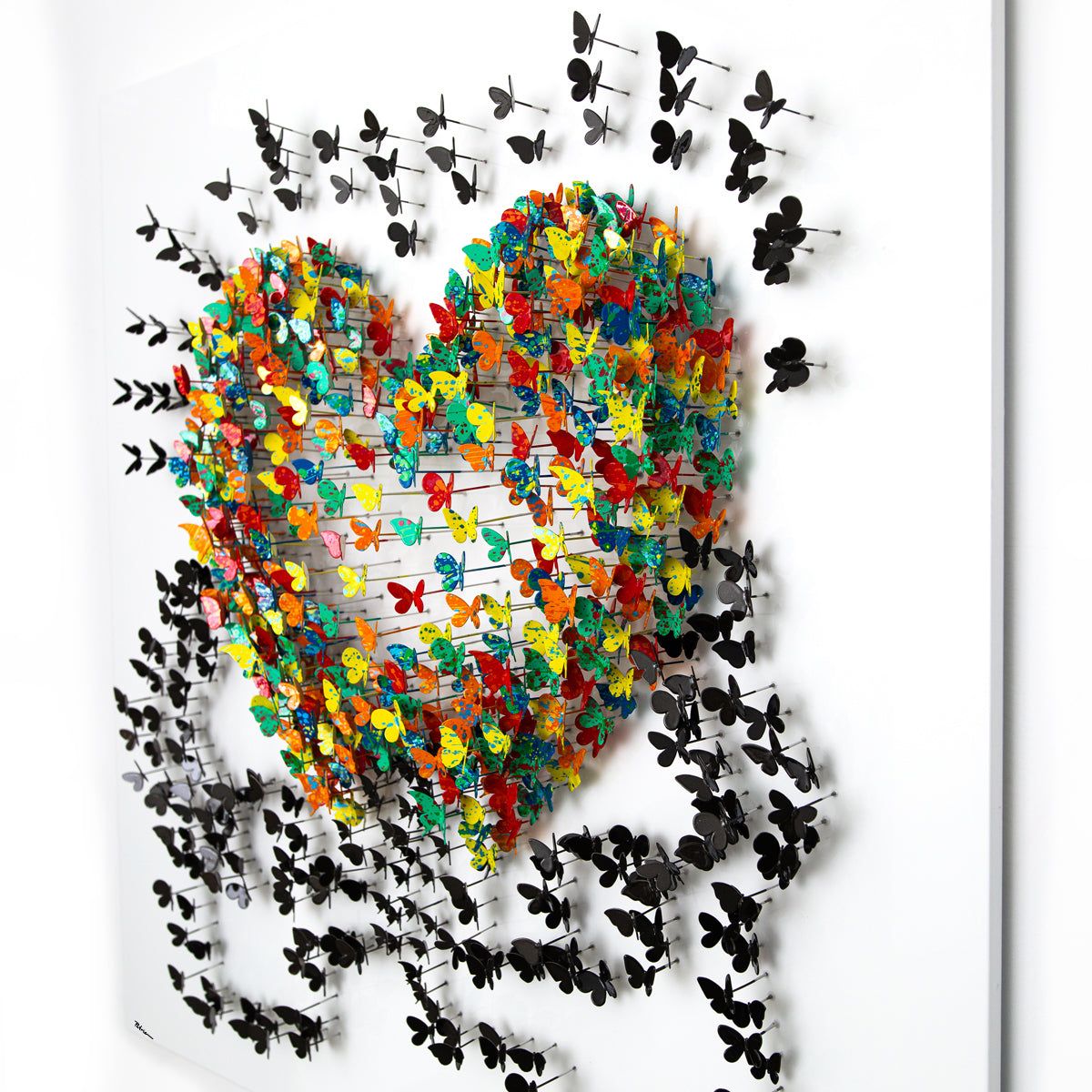 Patricia Govezensky- Original 3D Metal Art on Wood "In One's Heart"