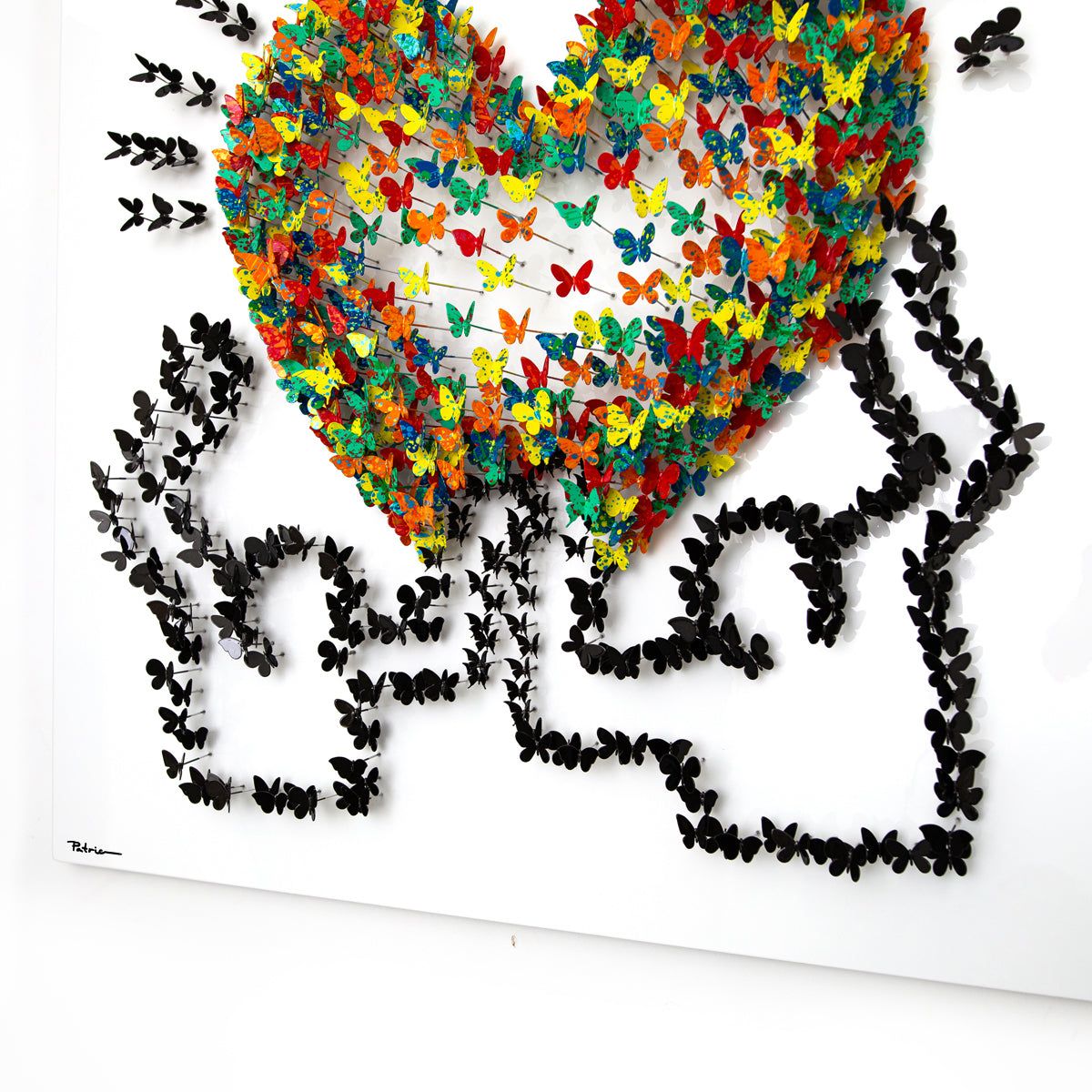 Patricia Govezensky- Original 3D Metal Art on Wood "In One's Heart"