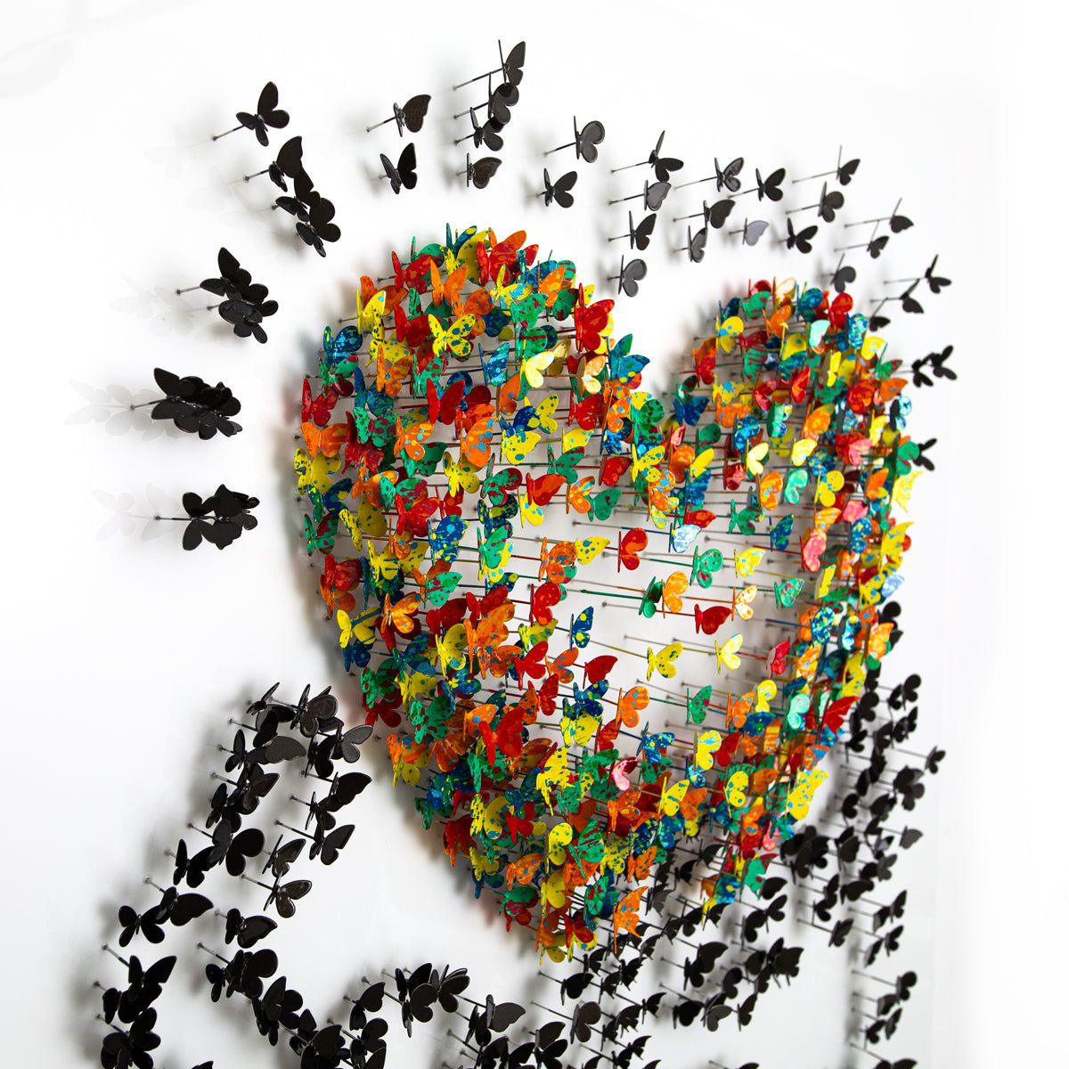 Patricia Govezensky- Original 3D Metal Art on Wood "In One's Heart"