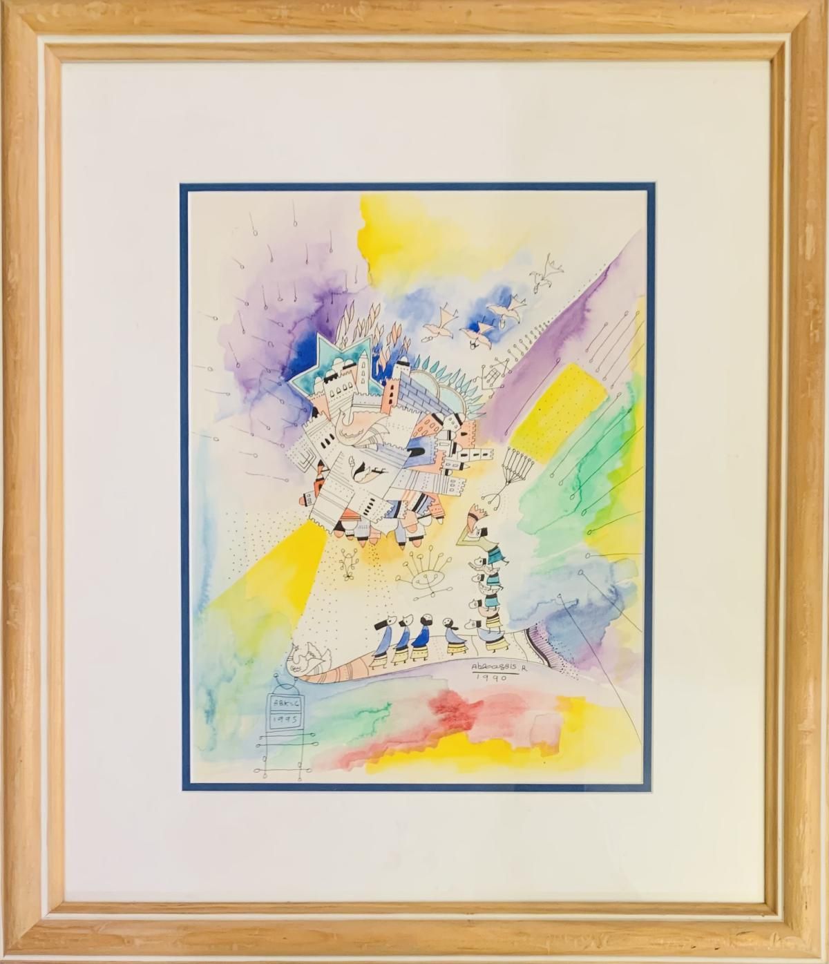 Raphael Abecassis- Gaouche on paper "Jerusalem"