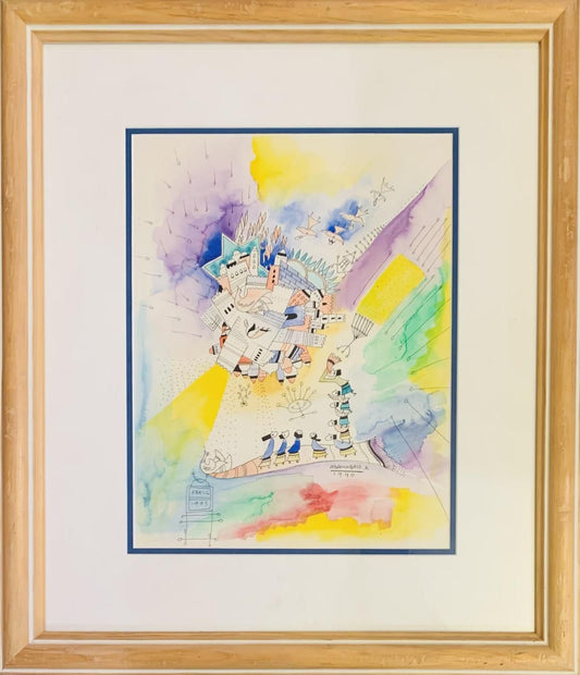 Raphael Abecassis- Gaouche on paper "Jerusalem"
