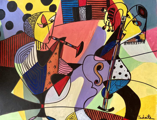 Ara Tevkantz (b. 1956)- Mixed media on paper