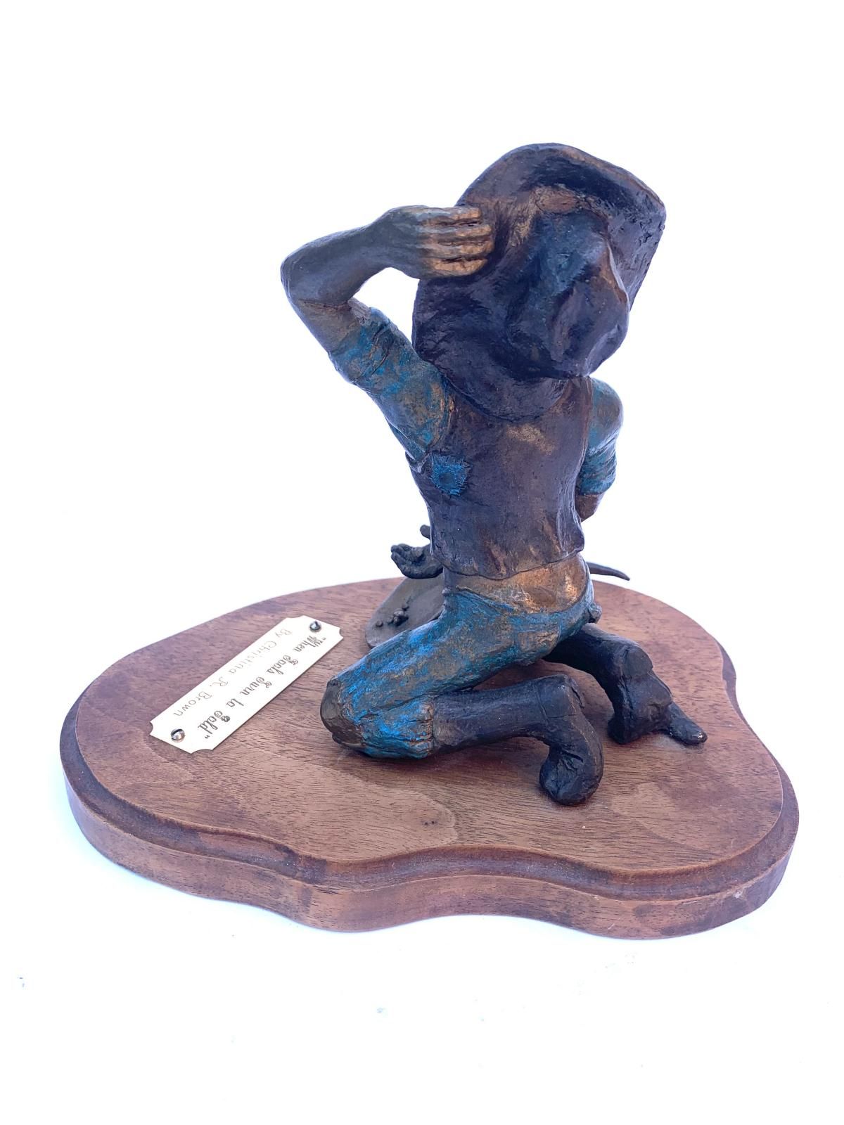 Christina Brown- Bronze Sculpture "When Fools Turn to Gold"