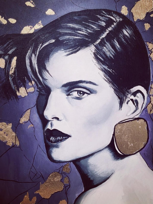 Sylvia Cohen- Original painting on canvas with gold leaf
