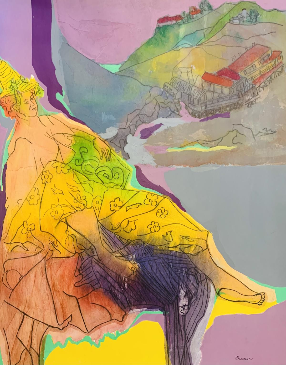 Bramson- Original Gouche on paper