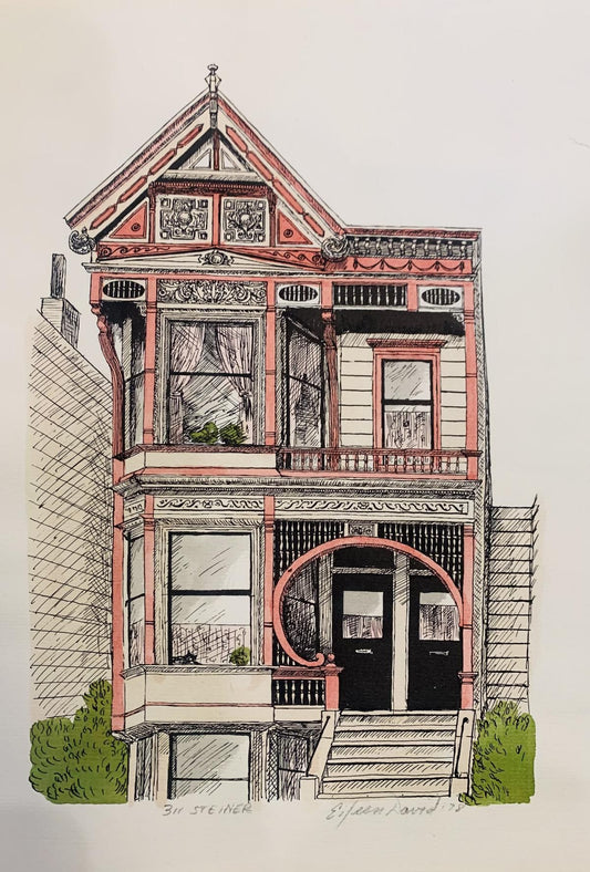 Eileen David- Watercolor monoprint on paper