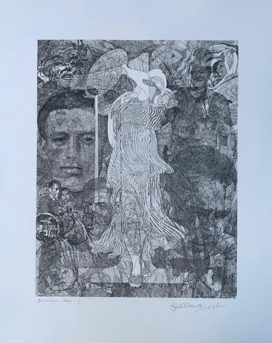 Guillaume Azoulay- Limited edition vintage etching on paper "One"
