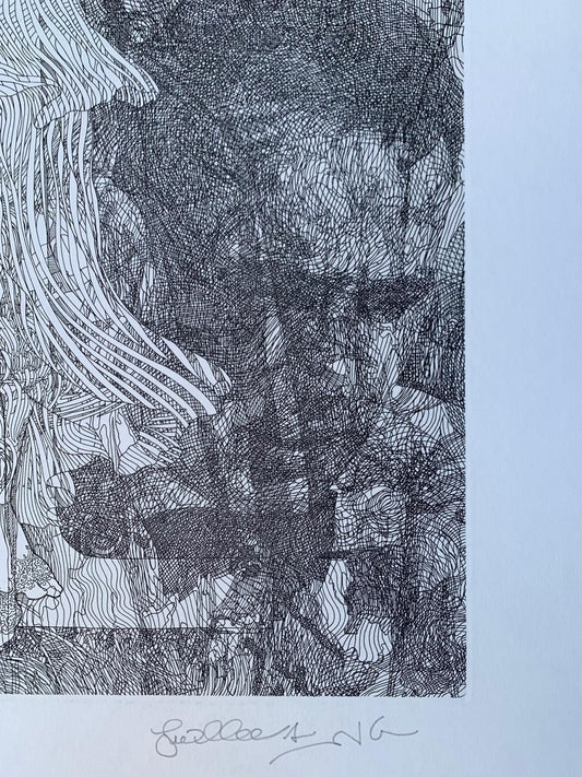 Guillaume Azoulay- Limited edition vintage etching on paper "One"