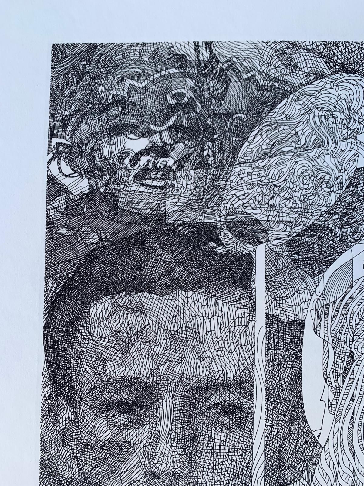 Guillaume Azoulay- Limited edition vintage etching on paper "One"