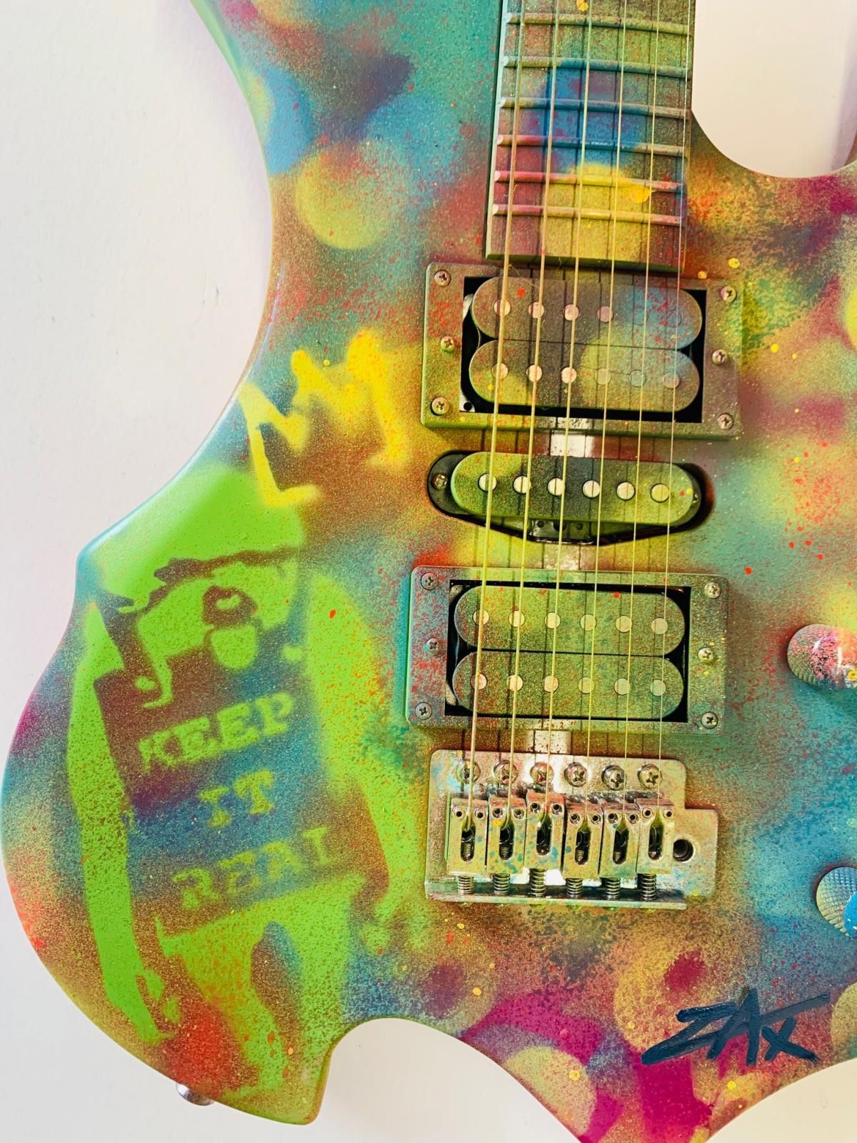 E.M. Zax- Unique 1/1 hand painted "Guitar"