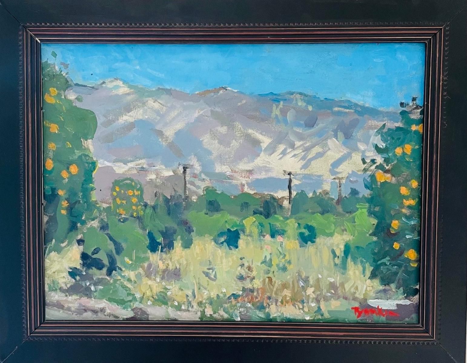Boris Tyomkin- Oil on board "Orange Grove. Ojai"