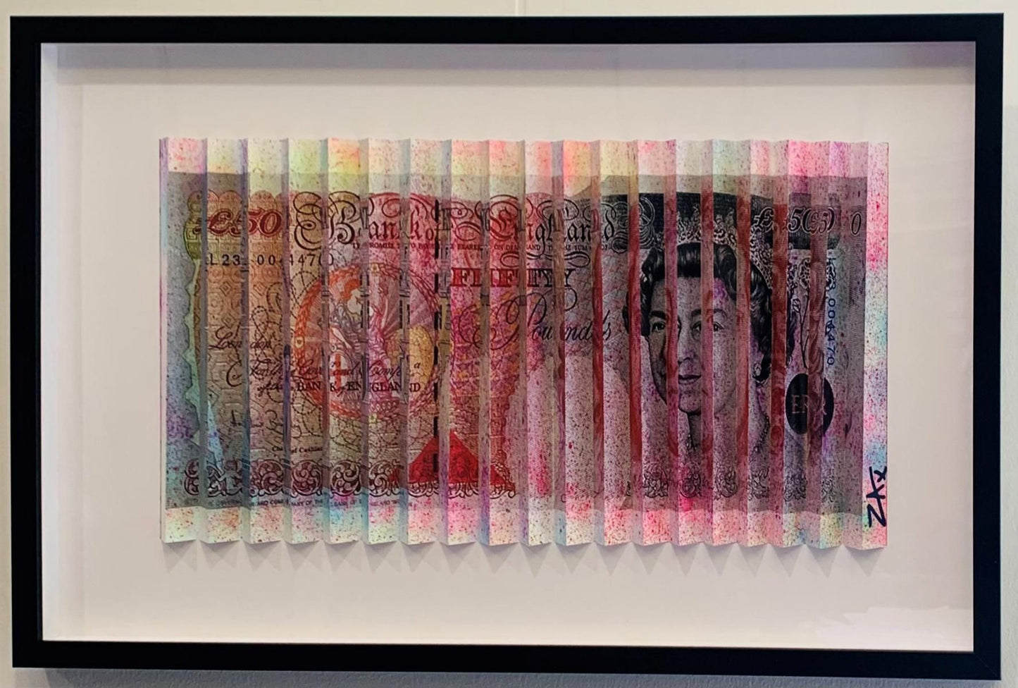 E.M. Zax- 3D unique wall sculpture "UK BILL"