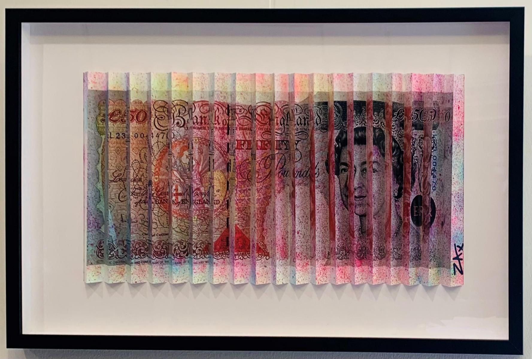E.M. Zax- 3D unique wall sculpture "UK BILL"