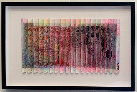 E.M. Zax- 3D unique wall sculpture "UK BILL"
