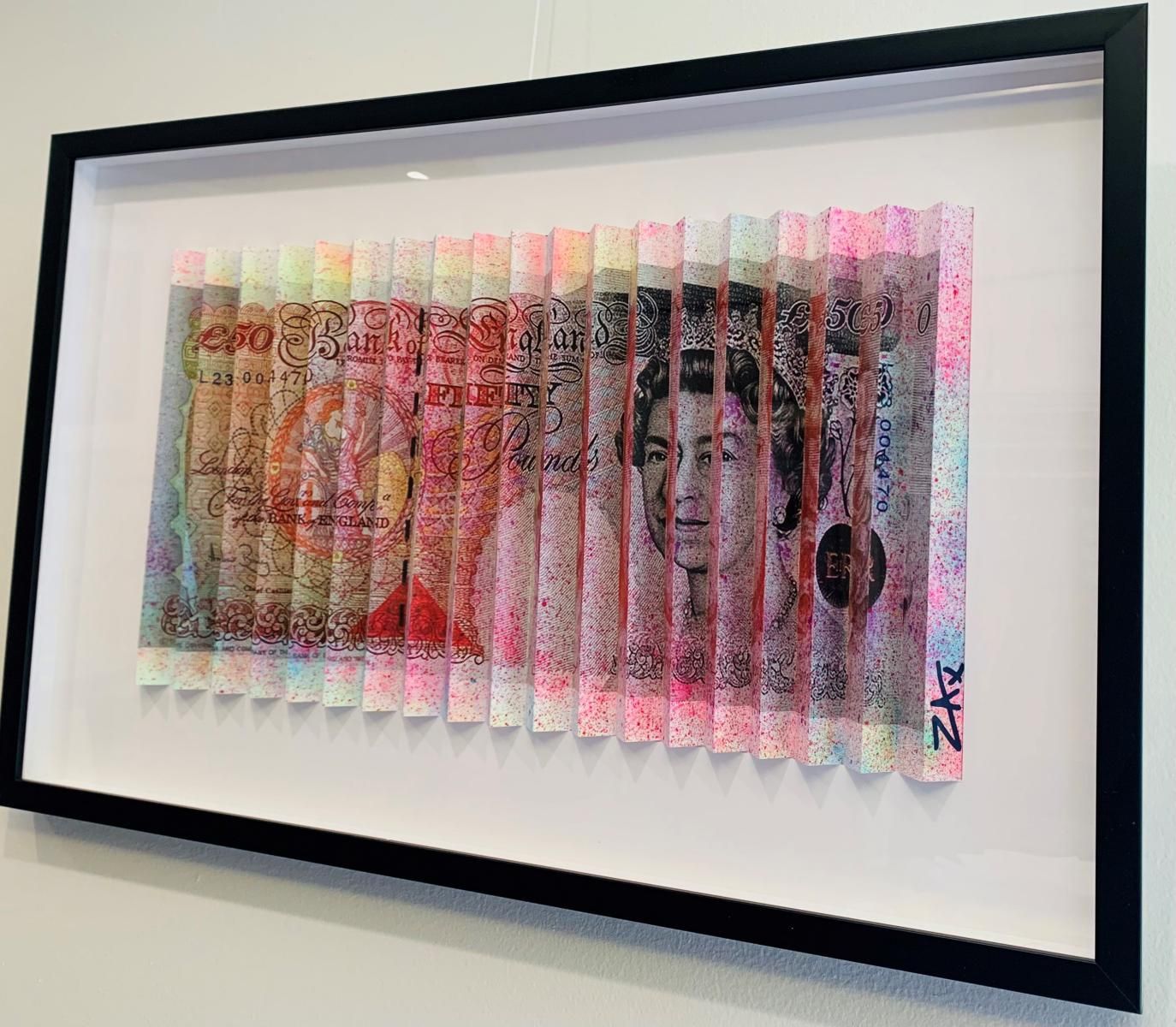 E.M. Zax- 3D unique wall sculpture "UK BILL"