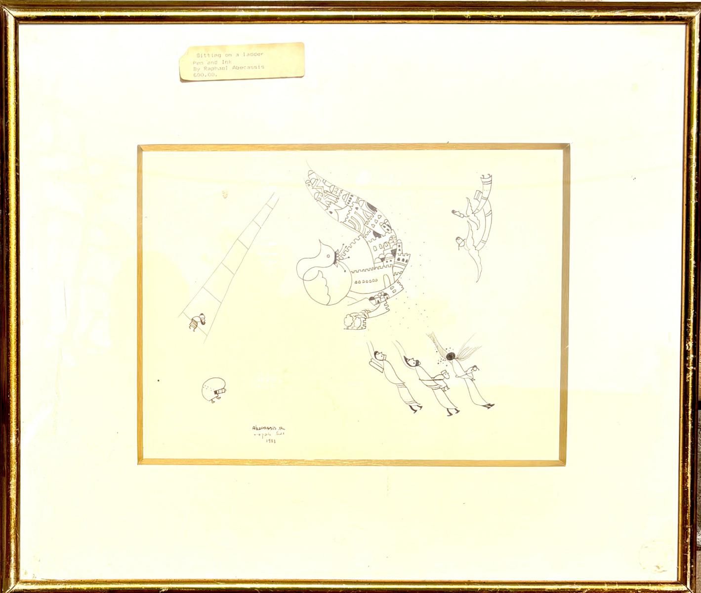 Raphael Abecassis- Pen and ink drawing
