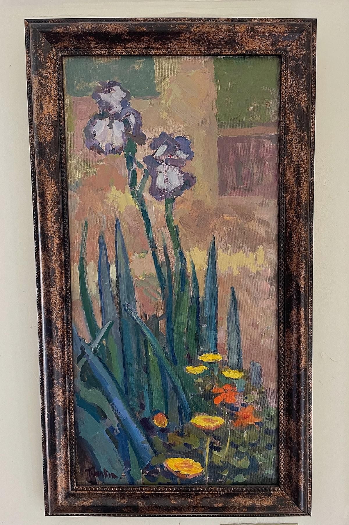 Boris Tyomkin - Oil on canvas "Irises"
