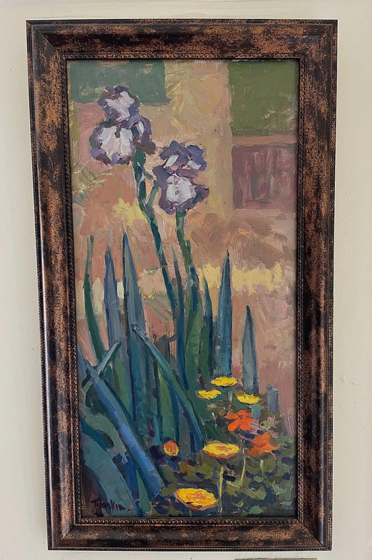 Boris Tyomkin - Oil on canvas "Irises"