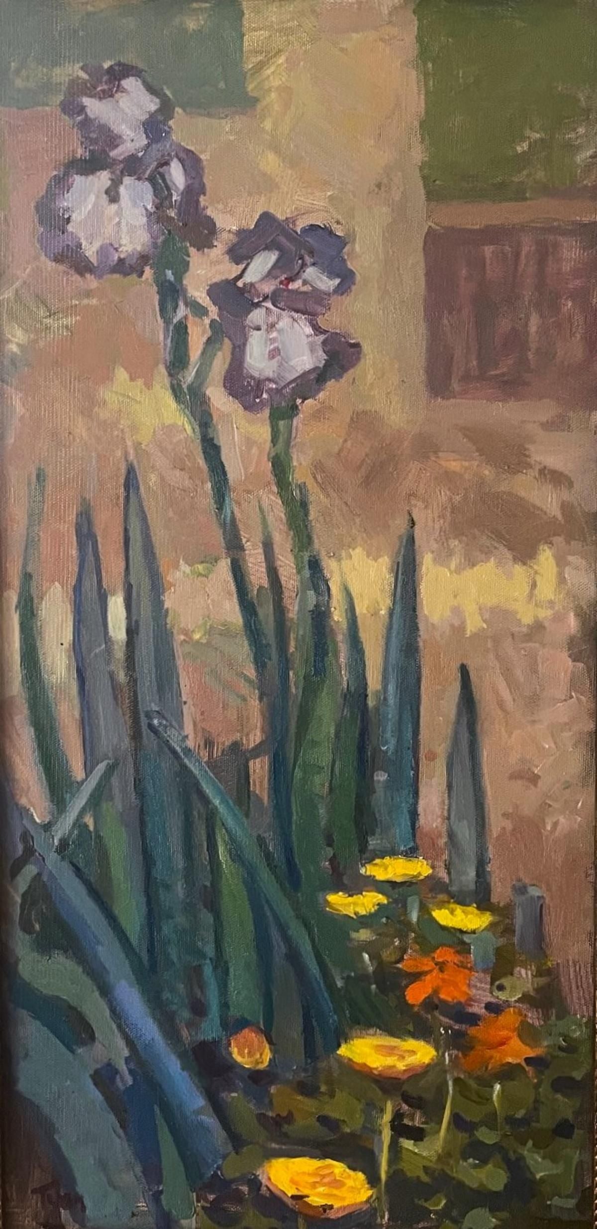 Boris Tyomkin - Oil on canvas "Irises"
