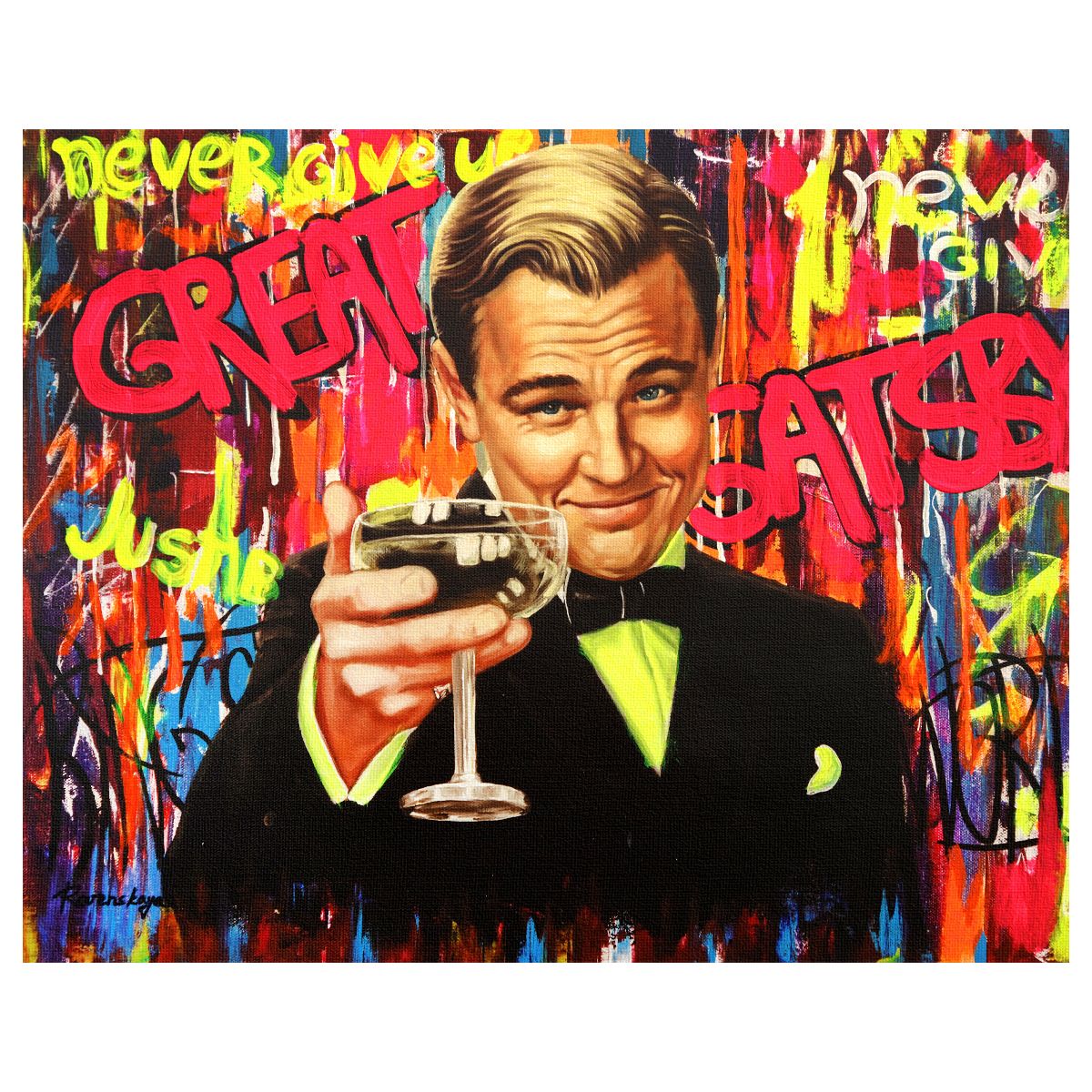 Nastya Rovenskaya- Mixed Media on Canvas "The Great Gatsby"