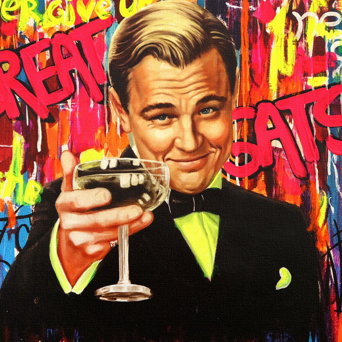 Nastya Rovenskaya- Mixed Media on Canvas "The Great Gatsby"