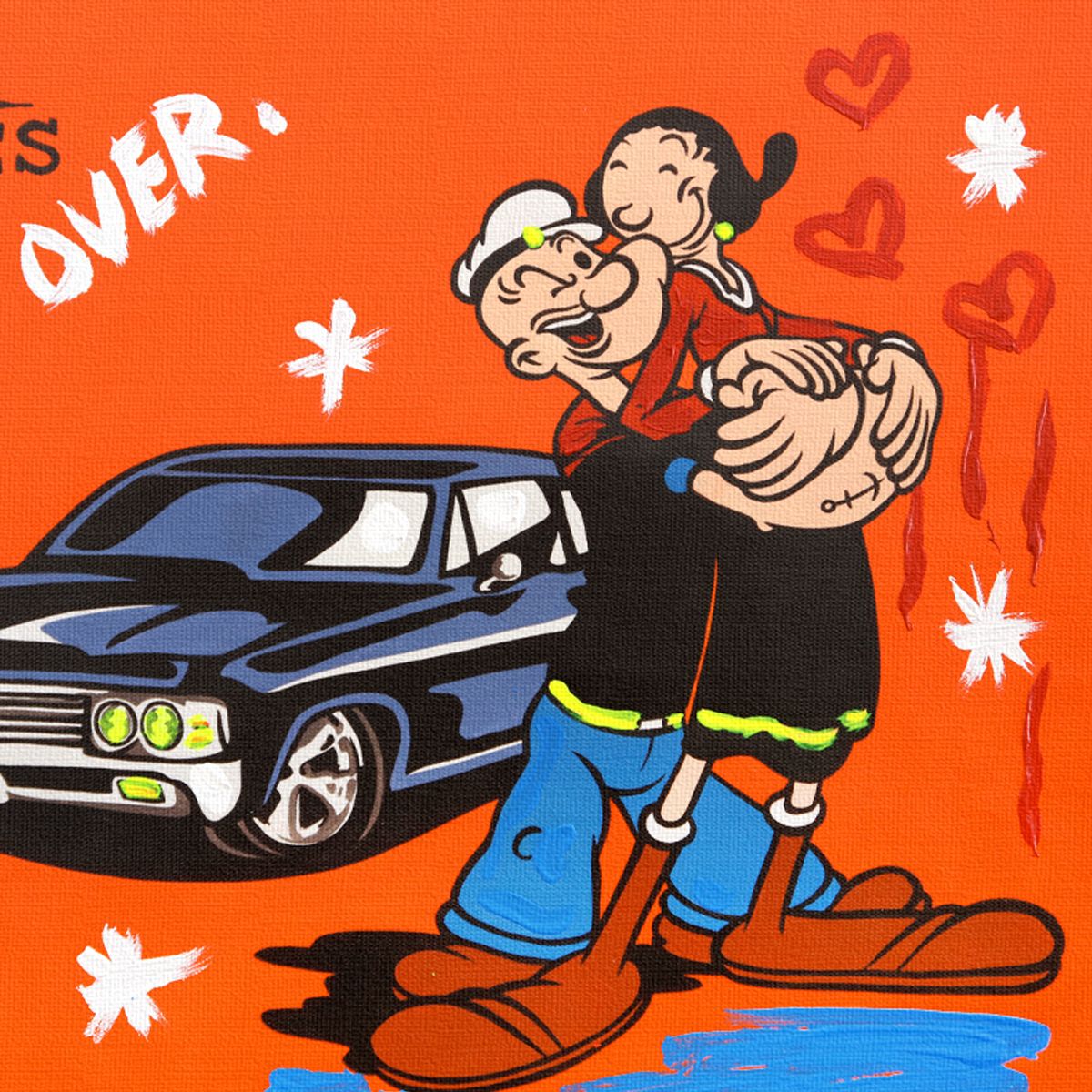 Nastya Rovenskaya- Mixed Media on Canvas "Classic Love"