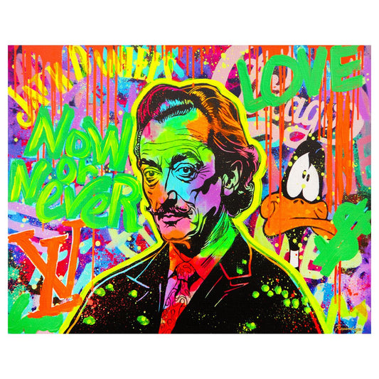 Nastya Rovenskaya- Mixed Media on Canvas "Dali"