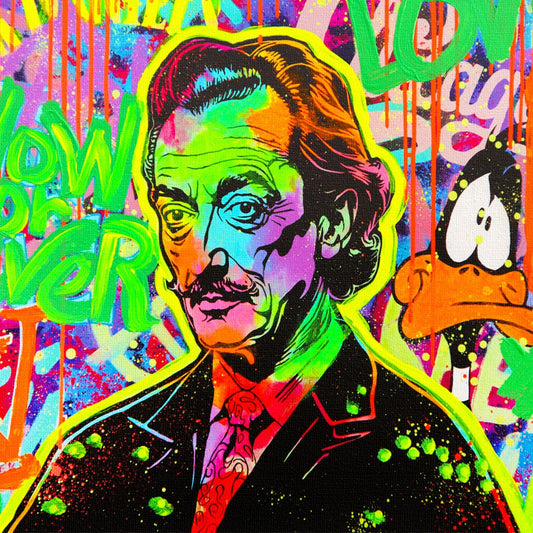 Nastya Rovenskaya- Mixed Media on Canvas "Dali"