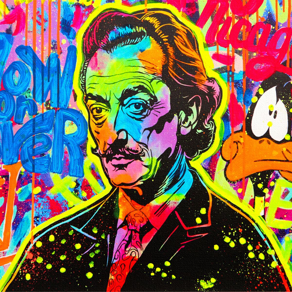 Nastya Rovenskaya- Mixed Media on Canvas "Dali"