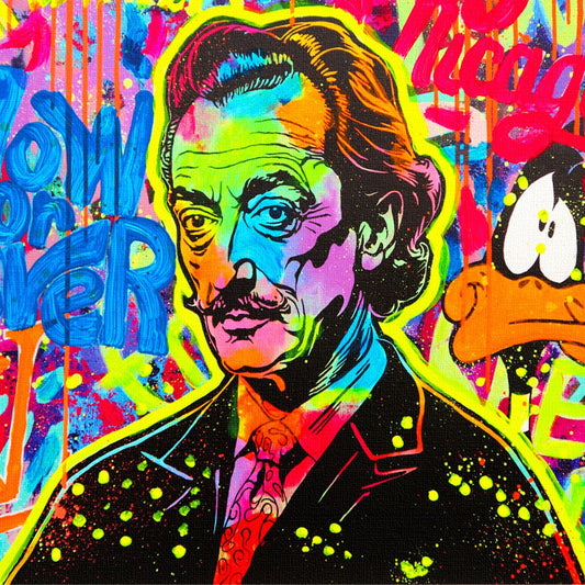 Nastya Rovenskaya- Mixed Media on Canvas "Dali"
