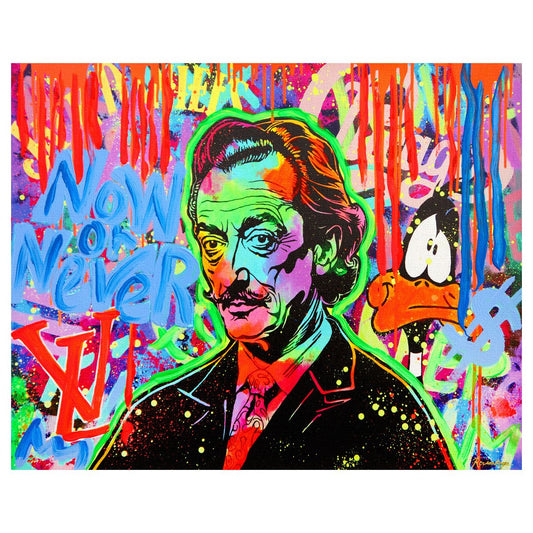 Nastya Rovenskaya- Mixed Media on Canvas "Dali"