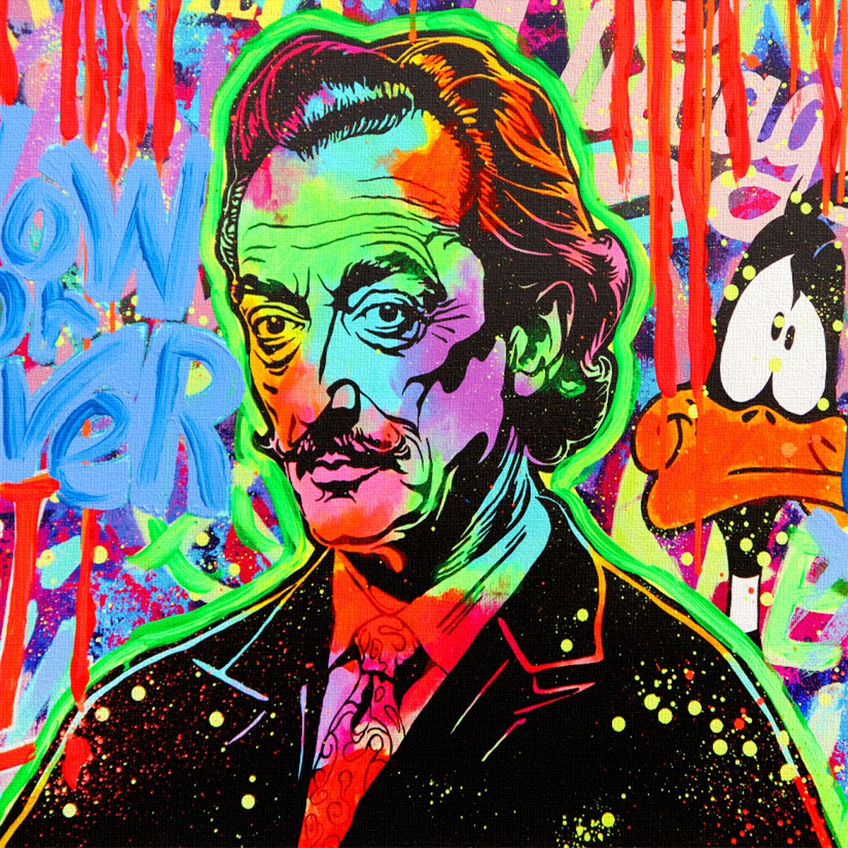 Nastya Rovenskaya- Mixed Media on Canvas "Dali"