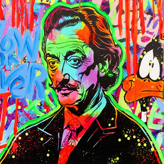 Nastya Rovenskaya- Mixed Media on Canvas "Dali"