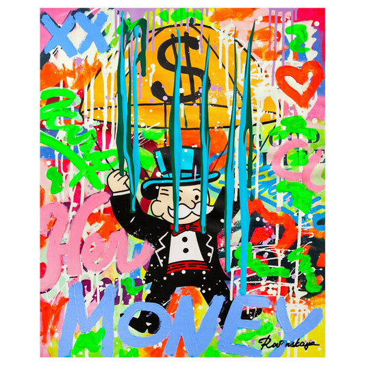 Nastya Rovenskaya- Mixed Media on Canvas "Dream Big"