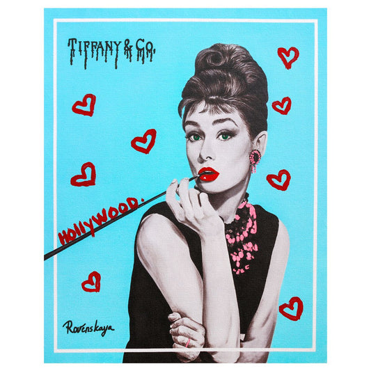 Nastya Rovenskaya- Mixed Media on Canvas "Audrey I"