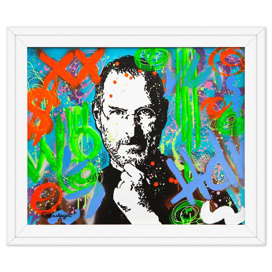 Nastya Rovenskaya- Original Mixed Media on Canvas "Jobs"