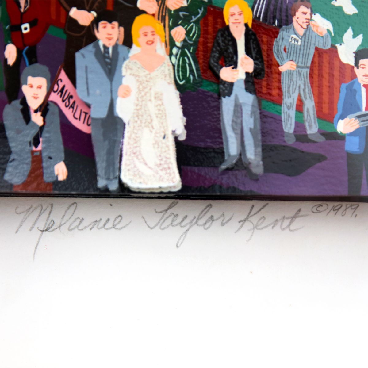 Melanie Taylor- 3D Construction Serigraph on Paper "Happy 50 Birthday Golden Gate Bridge"