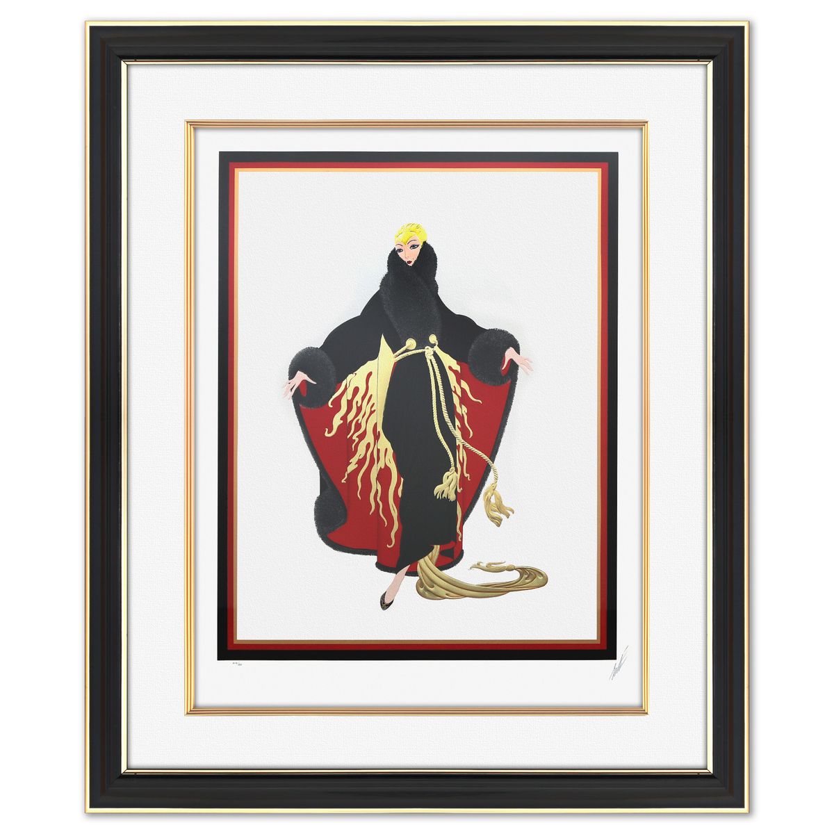Erte- Serigraph on Paper "Faubourg St. Honore"