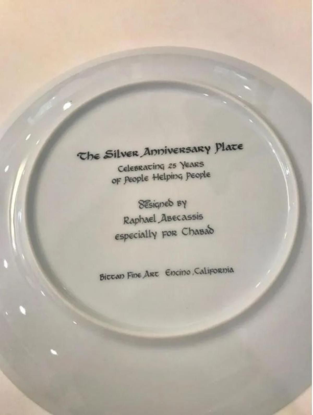 RAPHAEL ABECASSIS- CERAMIC PLATE "THE PLATE OF PEACE"