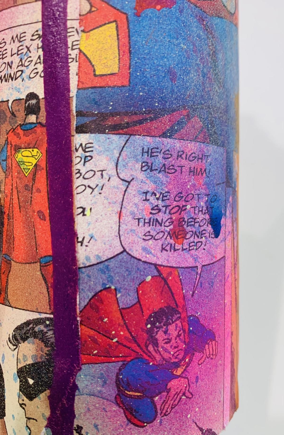 E.M. ZAX- Mixed Media original on artist used spray can in lucite display box