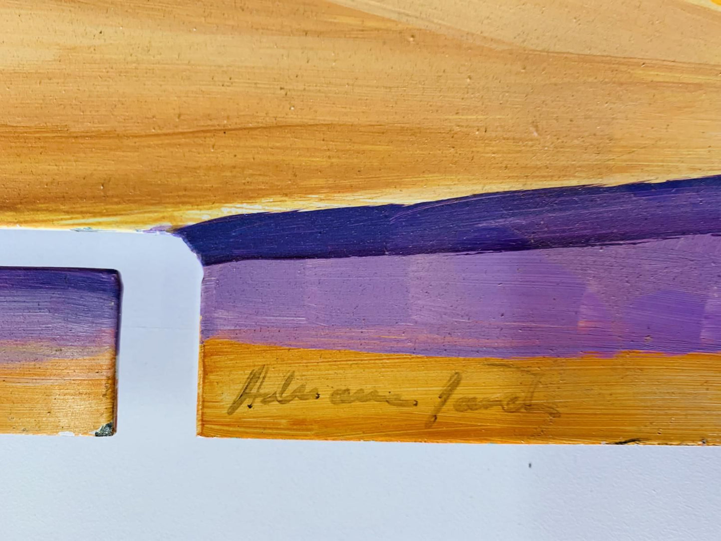 Adriana Naveh  - Hand painted metal wall sculpture  "Seated Woman "