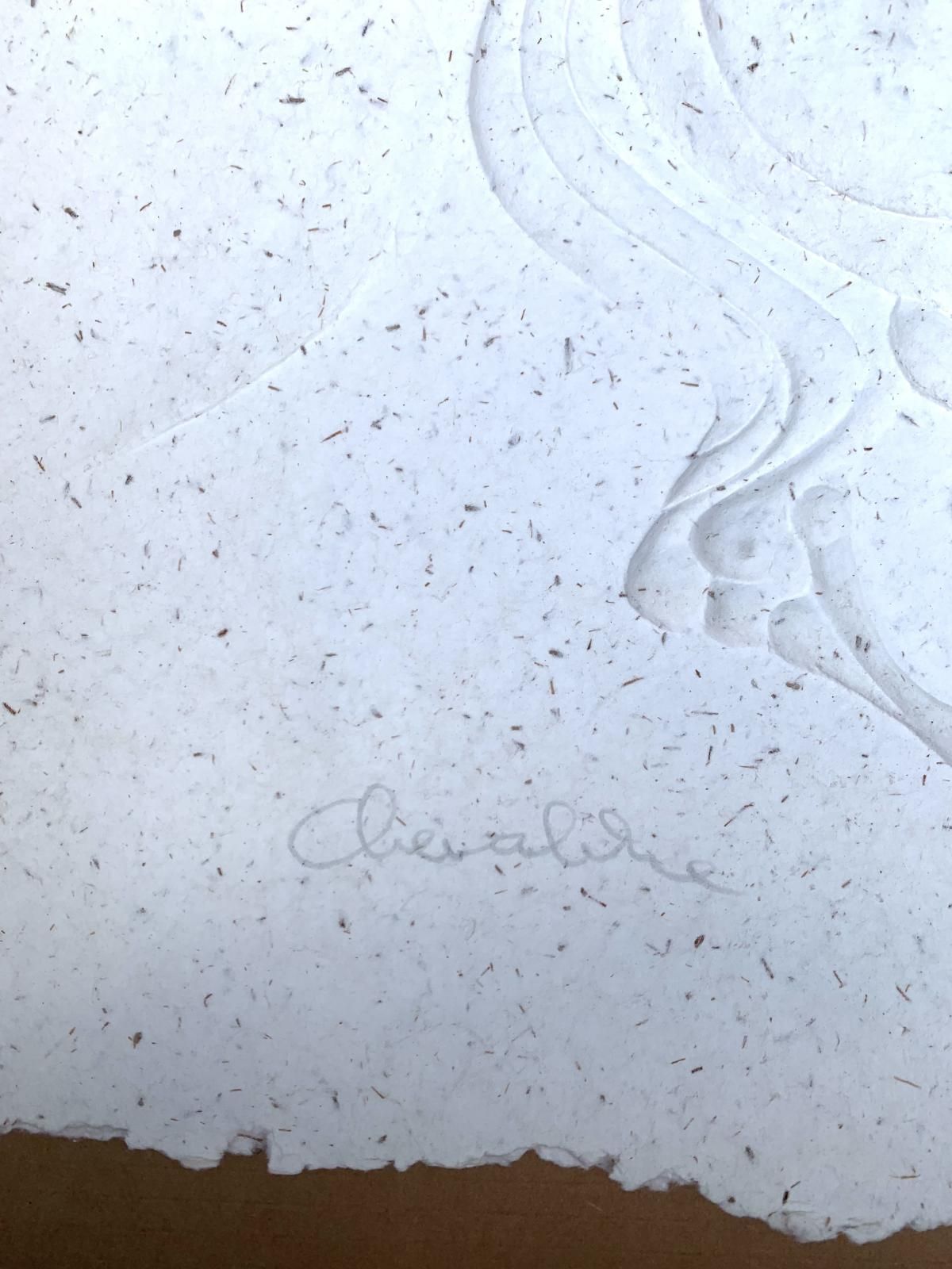 Guillaume Azoulay - Unique cast paper wall sculpture  "Chevalier"