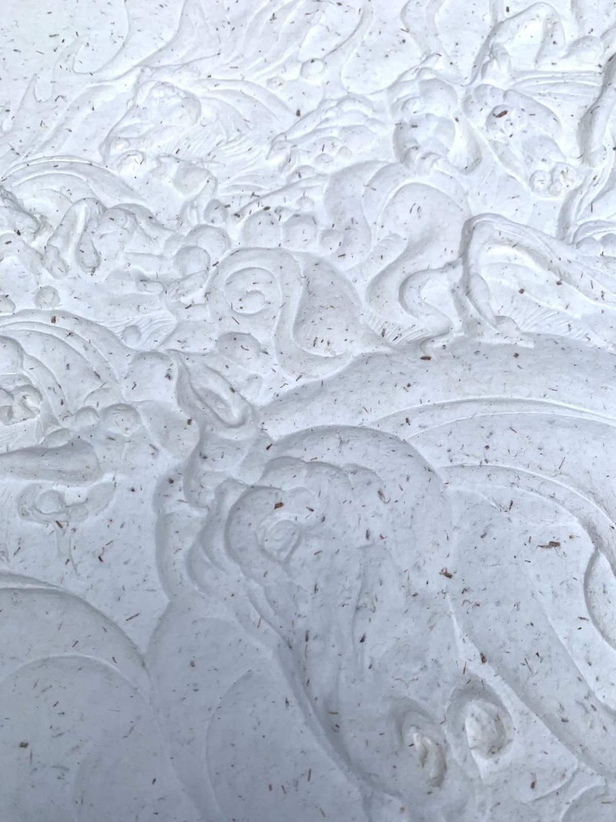 Guillaume Azoulay - Unique cast paper wall sculpture  "Chevalier"