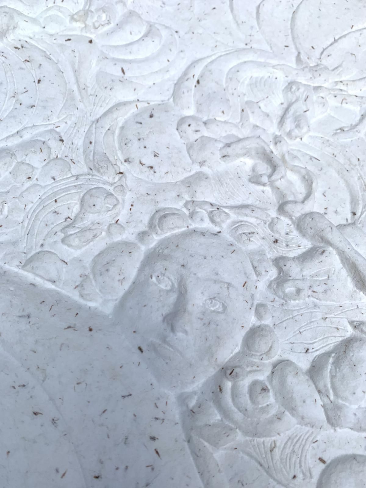 Guillaume Azoulay - Unique cast paper wall sculpture  "Chevalier"