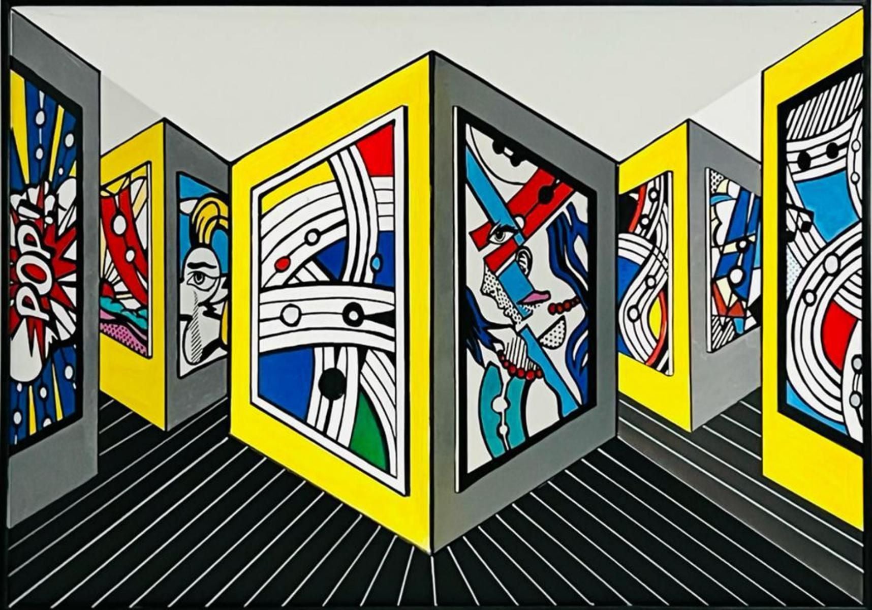 Igal Preslor- Original one of a kind acrylic painting on 3D wood sculpture