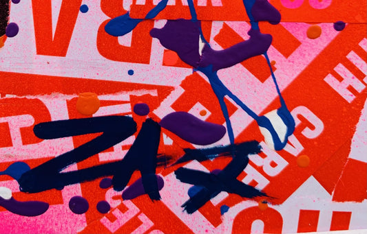 E.M. Zax- Unique mixed media collage "Washington"